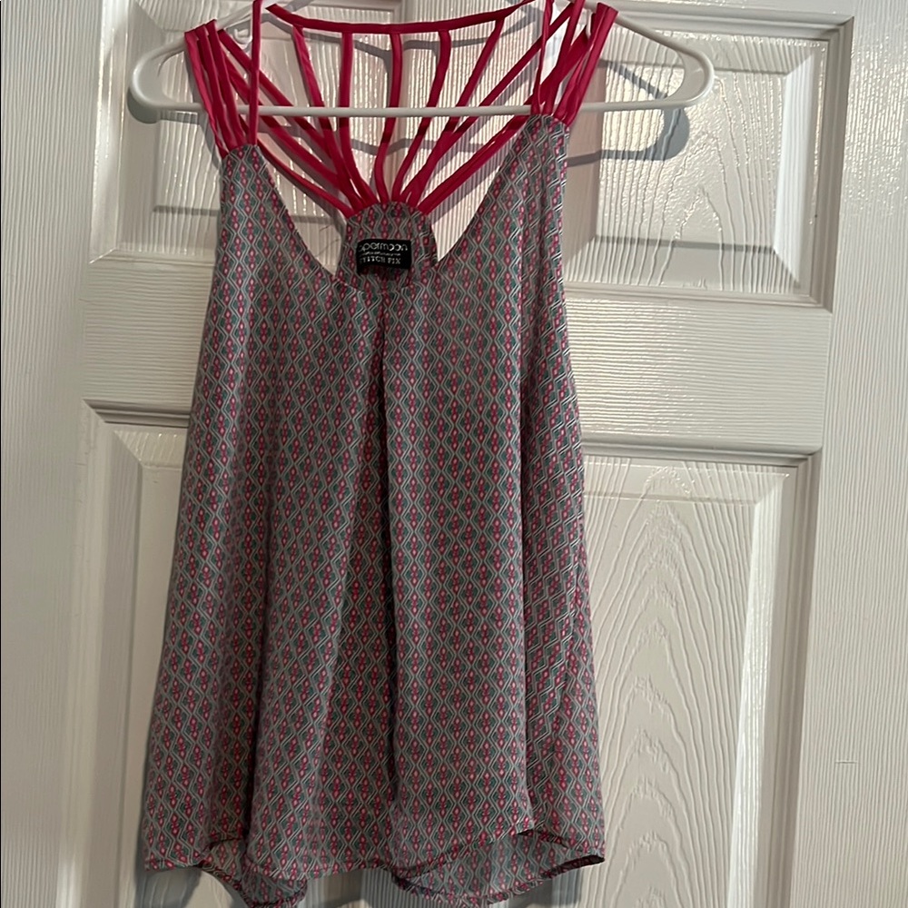 Papermoon Pink and Gray Strappy Camisole